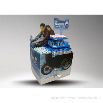 Chewing gum cardboard pallet display with standee and perso